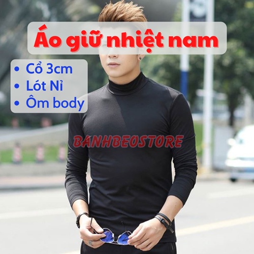 Áo giữ nhiệt nam 🍀 Áo thun lạnh lót Nỉ siêu ấm, ôm body dài tay, chất mềm mại co giãn 4 chiều nhiều màu dành cho nam