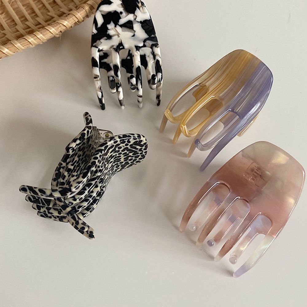 Kẹp Tóc Đuôi Ngựa Bằng Acrylic Nhỏ Xinh Thanh Lịch Phong Cách Hàn Quốc Cho Nữ