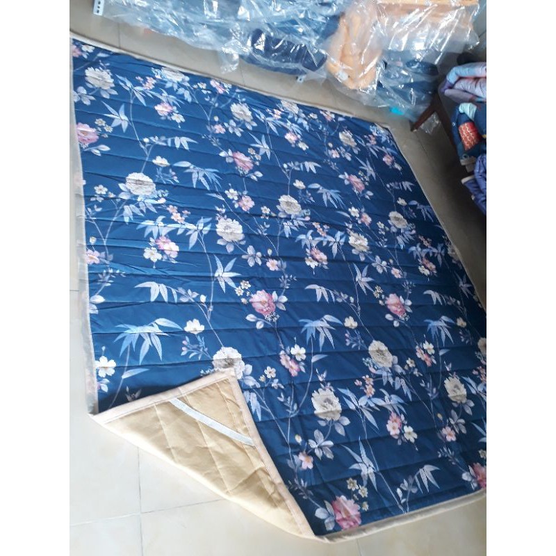 Topper 2cm Cotton Hàn {trải nệm, trải sàn hoa trà}