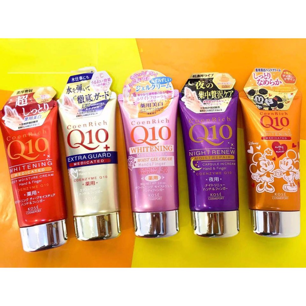 Kem dưỡng da tay dành cho mọi loại da Kose ConeRich Q10 Extra Guard Medicated Moist Shield Cream Coenzyme 80g | BigBuy360 - bigbuy360.vn