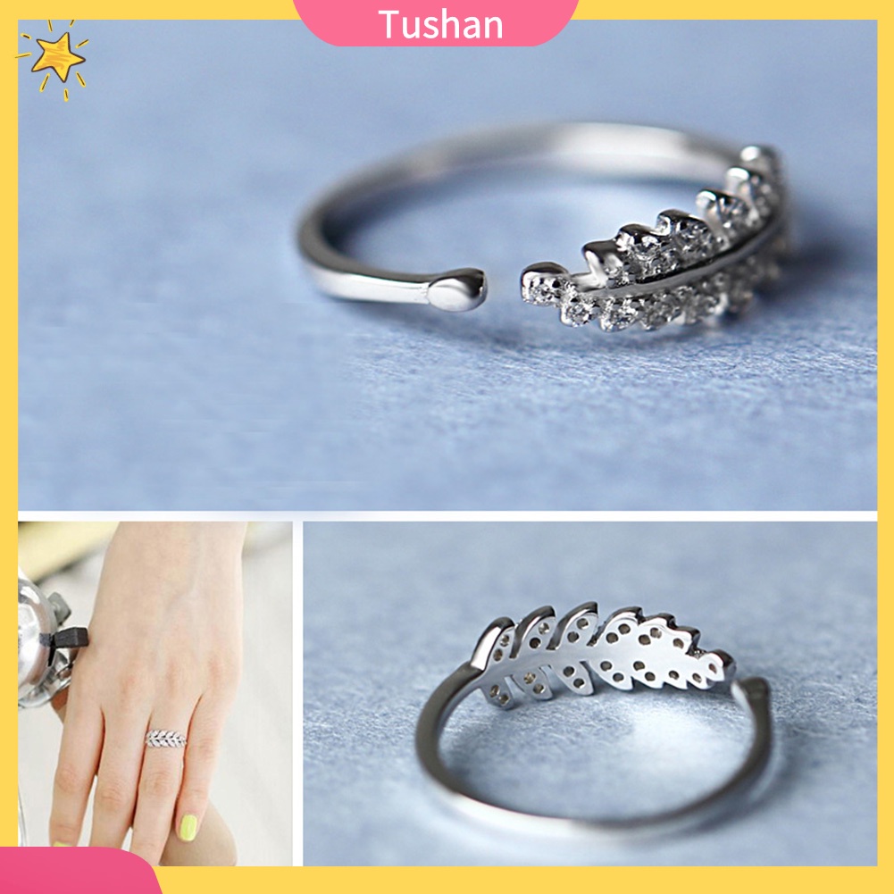 Nhẫn Đeo Tay Hình Lá Ô Liu Thời Trang