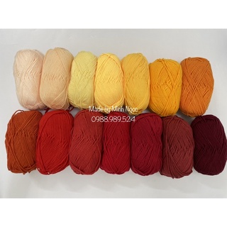 Len Milk cotton mác đen 50gr (mã màu từ 01-31)