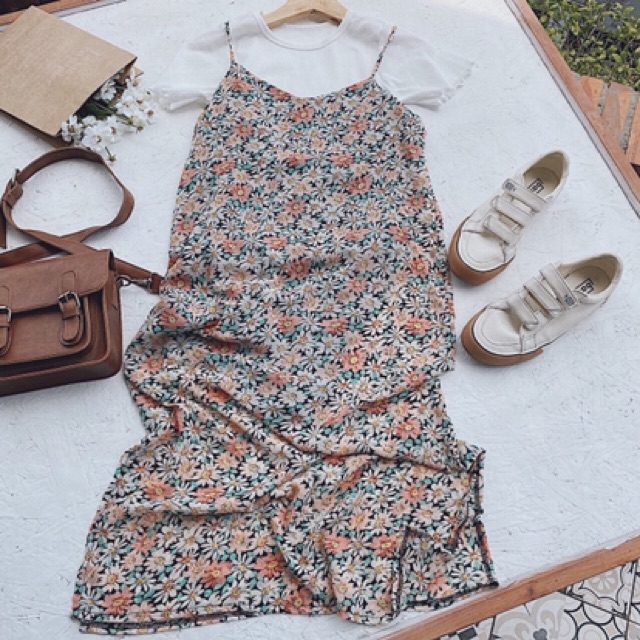 [Corn9] ĐẦM HOA HAI DÂY YẾM HOA + PULL TRẮNG