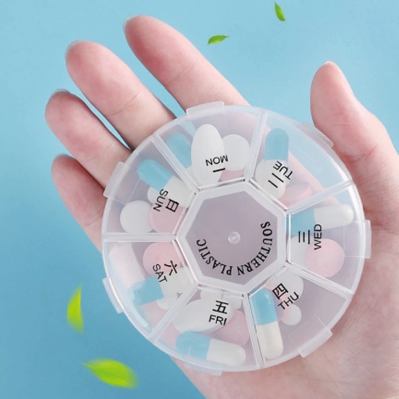 Hộp Đựng Thuốc 7 Ngăn Chống Thấm Nước Đa Năng Tiện Dụng Cho Du Lịch