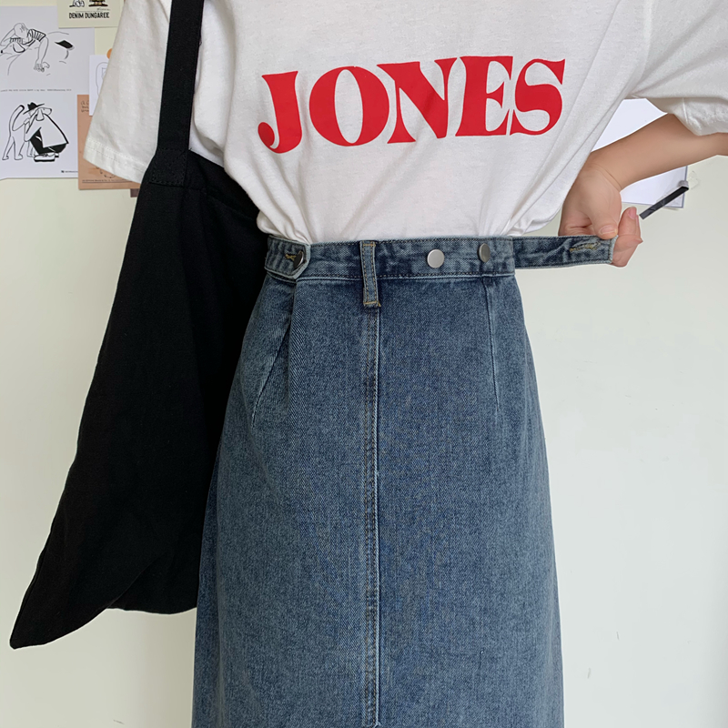 Chân Váy Denim XIAOZHAINV Dáng Chữ A Xẻ Tà Phong Cách Ulzzang Hàn Quốc Dễ Phối Đồ | BigBuy360 - bigbuy360.vn