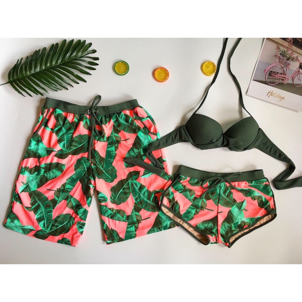 Bikini cặp đi biển dành cho couple họa tiết đẹp