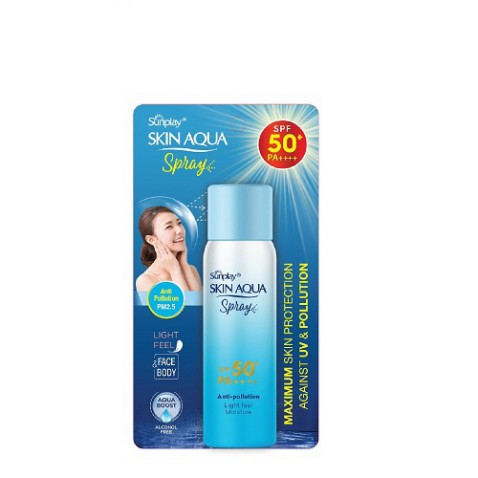 [G01] Xịt chống nắng kháng bụi Sunplay Skin Aqua Anti Pollution Spray SPF50+ PA++++ 50g S013