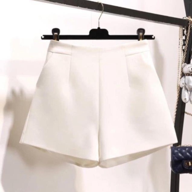 Quần short nữ cạp liền siêu cao quần đùi nữ khóa đồng chất tuyết mưa đẹp thời trang