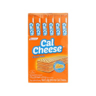  Bánh Xốp Nhân Phô Mai Cal Cheese 170gr   Hộp 20 thanh x 8.5gr   