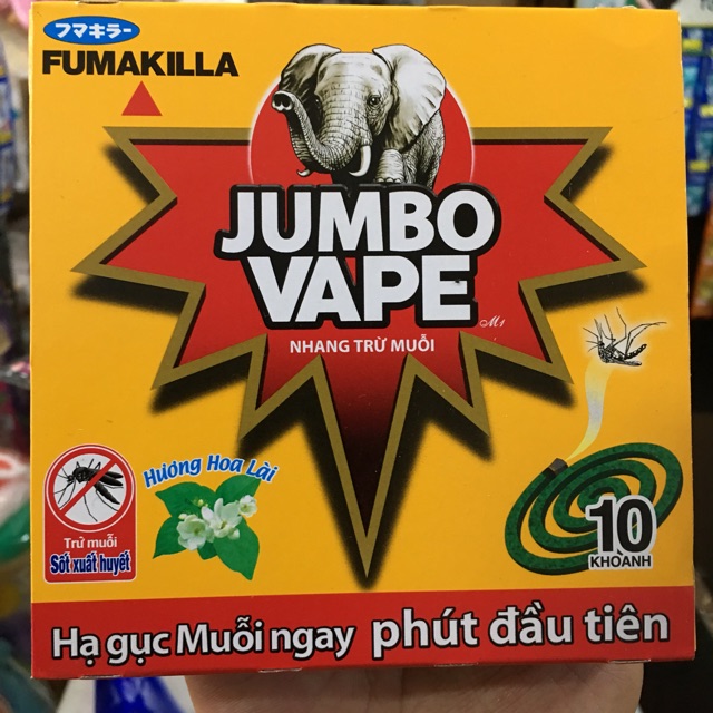 Nhang trừ muỗi Jumbo hương hoa lài 10 khoanh