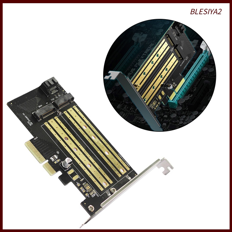 [BLESIYA2] Durable PCIE to M2/M.2 Adapter 2280 2260 2242 for NVMe or SATA SSD Linux