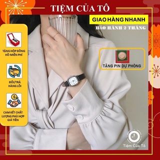 Đồng hồ nữ dây da thương hiệu Rate mặt vuông dây da mềm cao cấp