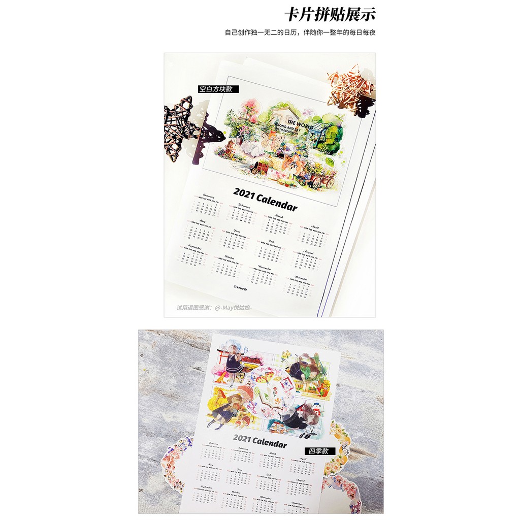 Lịch 2022 bullet journal THỎ STATIONERY vintage decor trang trí sổ dụng cụ dán lưu trữ sticker washi tape chiết