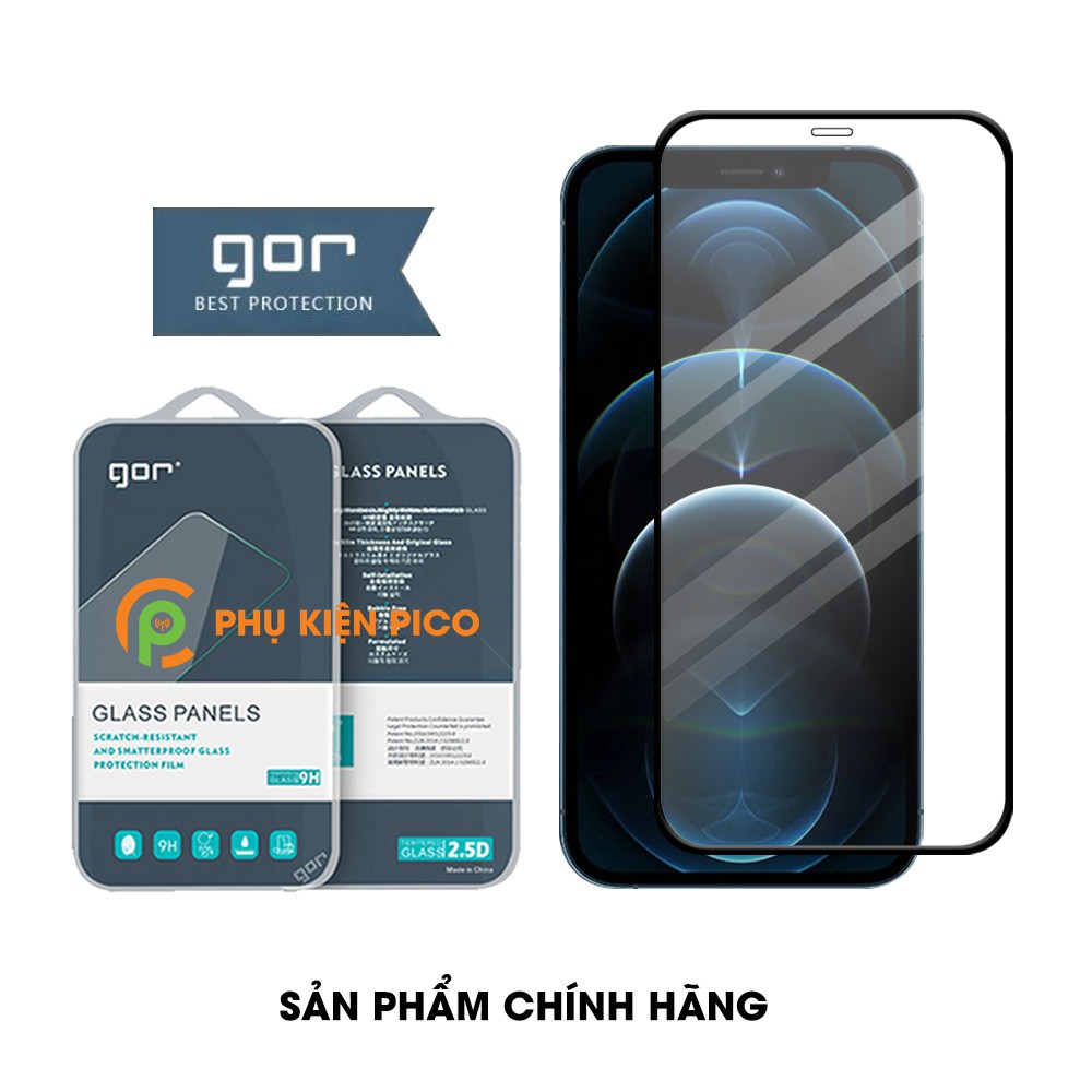 Kính cường lực Iphone 12 Pro Max / 12 Mini chính hãng Gor full màn hình chống bám vân tay cho Iphone 12 Mini