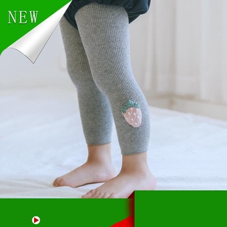 [Mẫu mới] Quần legging vải cotton trang trí họa tiết xinh xắn dành cho bé gái