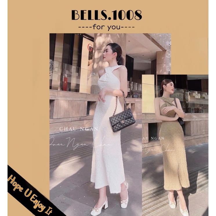 Váy cổ yếm chất xốp đũi 4 màu thời trang hàn quốc | BigBuy360 - bigbuy360.vn