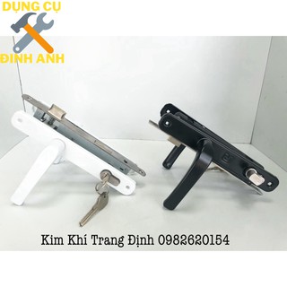 Bộ khóa tay gạt lắp cửa nhôm-cửa nhựa-cửa sắt hộp