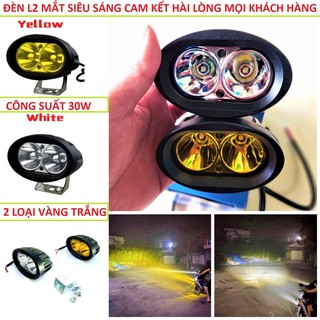 Đèn trợ sáng xe máy ô tô L2 kiểu mắt cú mẫu mới cực ngầu siêu sáng lắp các loại xe xài điện từ 12v-80v loại tốt