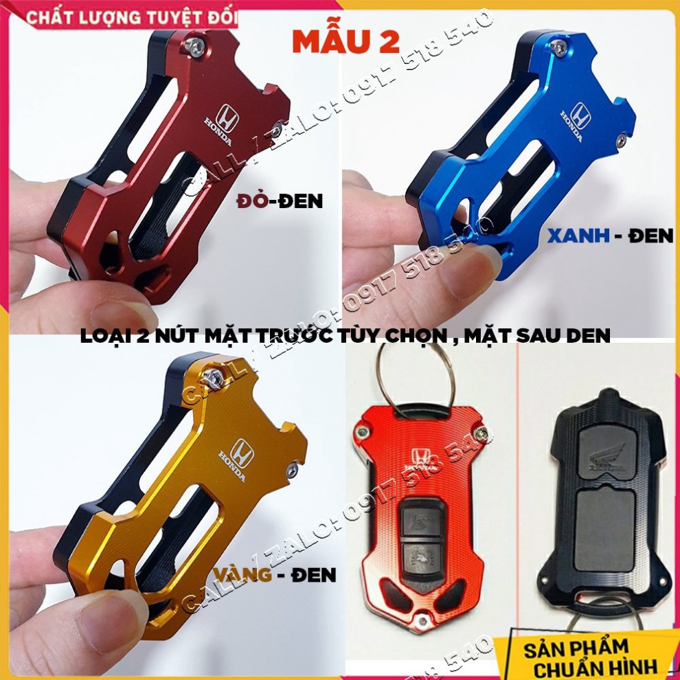 Ốp chìa khóa CNC Smartkey Honda SH, SH MODE, PCX, LEAD, AIR BLADE, VISION  - tặng lục giác
