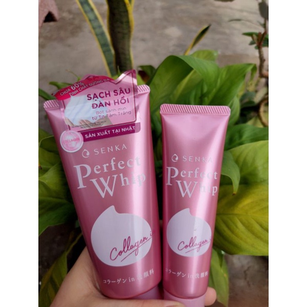 Sữa rửa mặt tạo bọt bổ sung Collagen Senka Perfect Whip Collagen In 120g