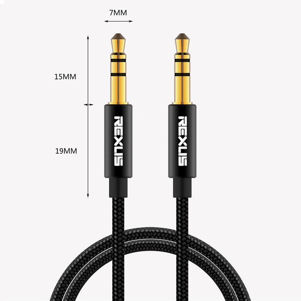 Cáp Audio AUX REXUS dây dù jack 3.5mm dài 1m / 1.8m / 3m / 5m