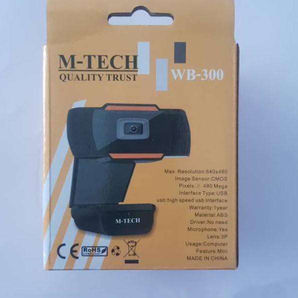 (Hàng Mới Về) Son Môi Trang Điểm Serbuuu... Webcam MTECH WB300 M-TECH WB-300 HD 480P | BigBuy360 - bigbuy360.vn