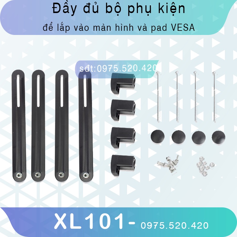 XL101 - Bộ Kẹp Màn Hình #Kẹp màn hình # Sử dụng cho màn hình không có lỗ ốc  [Màn hình 17 - 27 Inch]