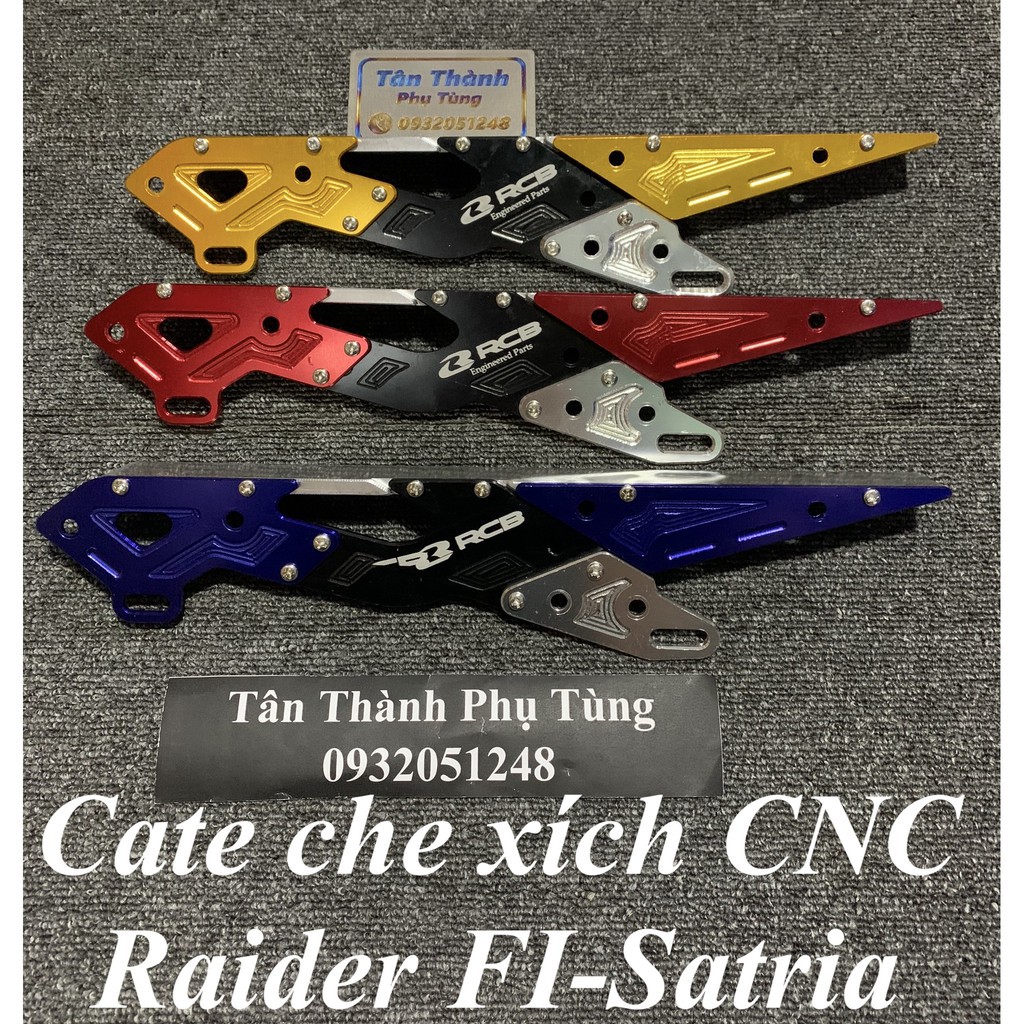 HÀNG CAO CẤP -  Cate che xích nhôm CNC Raider FI- Satria - Đồ Chơi Xe Máy  - Hàng Cao Cấp