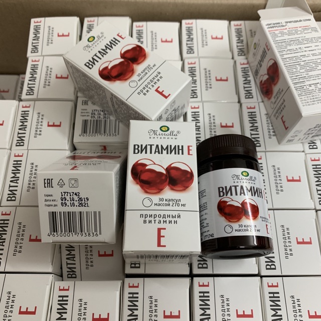 VITAMIN E MIROLA (MIRROLLA) ĐỎ 270mg (30vien) NGA | BigBuy360 - bigbuy360.vn