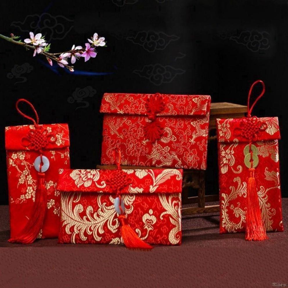 Bao Lì Xì Vải Gấm Nhiều Hoa Văn Cao cấp Ngày Tết,Cưới Hỏi, Nạp Tài ngẫu nhiên
