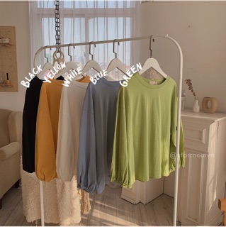 STARROOM Áo dài tay #3106( Trắng / Đỏ / Đen/ Xanh green)