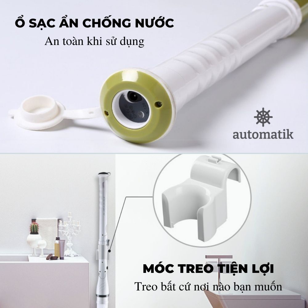 Chổi Cọ Nhà Vệ Sinh, Chà Toilet Thông Minh, Máy Cọ Rửa Sàn Nhà Tắm, Kính, Bồn Cầu Silicon Bằng Điện Jesopb - Automatik