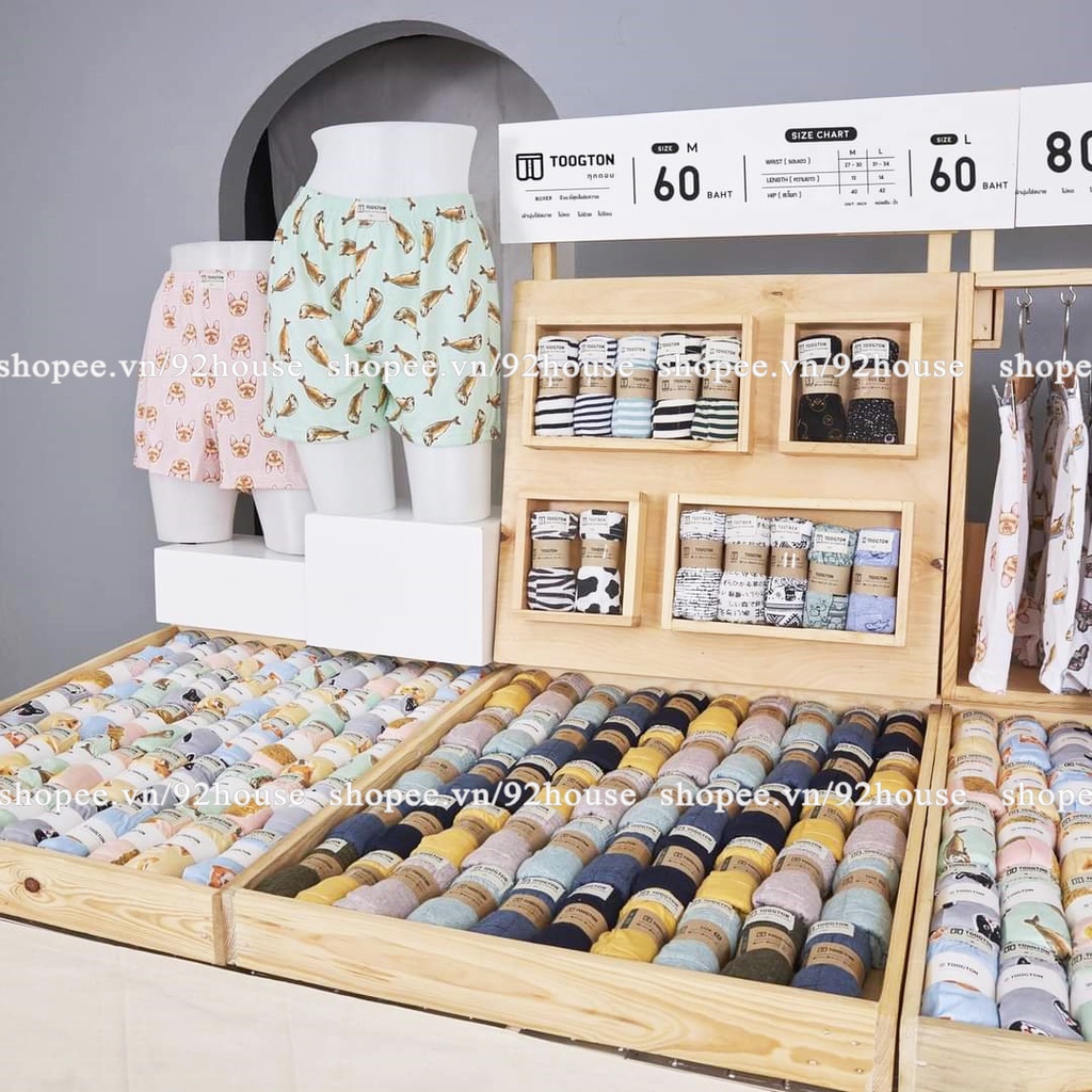 Quần đùi thái nam nữ đều mặc được quần boxer thể thao mặc nhà chất cotton thoáng mát