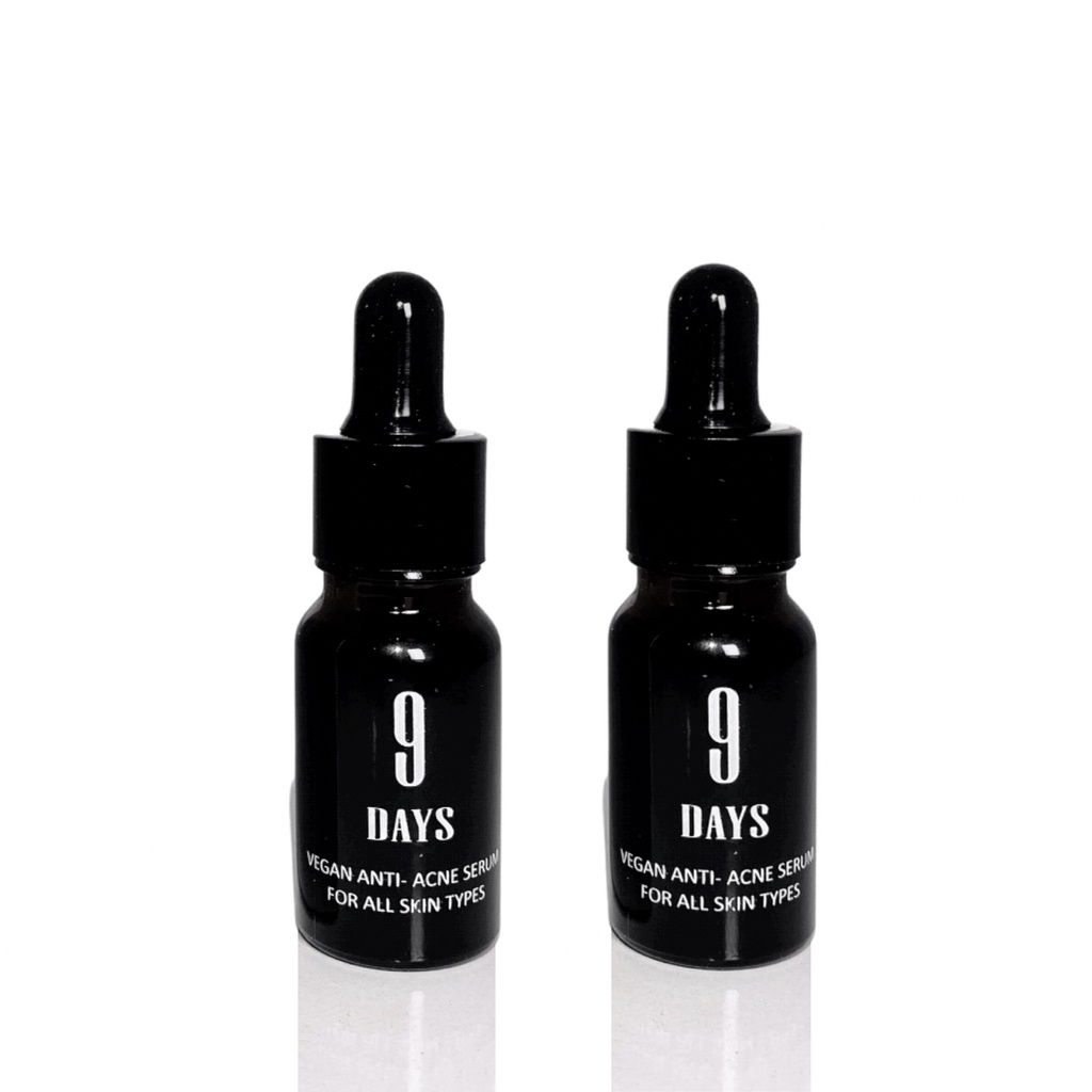 Bộ 2 lọ serum ngăn ngừa mụn và thâm , se khít lỗ chân lông giúp da sáng mịn 9DAYS SKIN 10ml