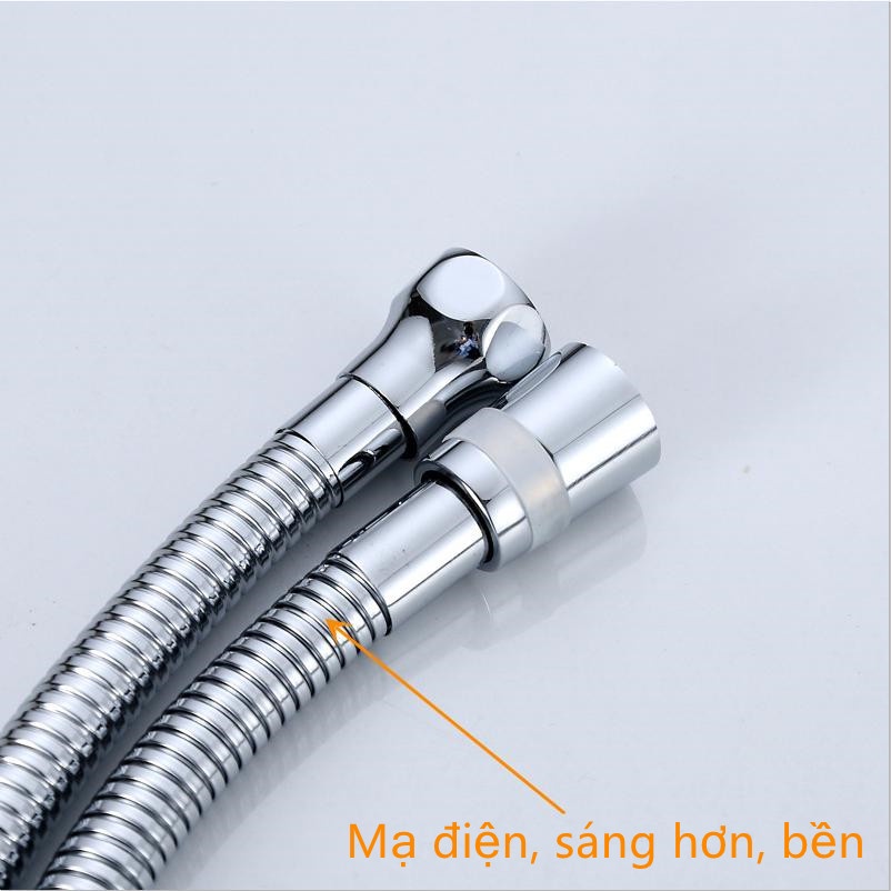 Dây vòi sen 1m50 - mạ điện cao cấp sáng bóng như inox304