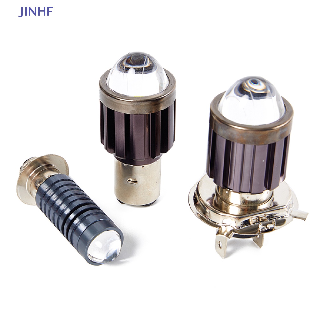 1 Đèn Pha Led H4 BA20D Hai Màu 3000K 6000K Cho Xe Máy Scooter ATV