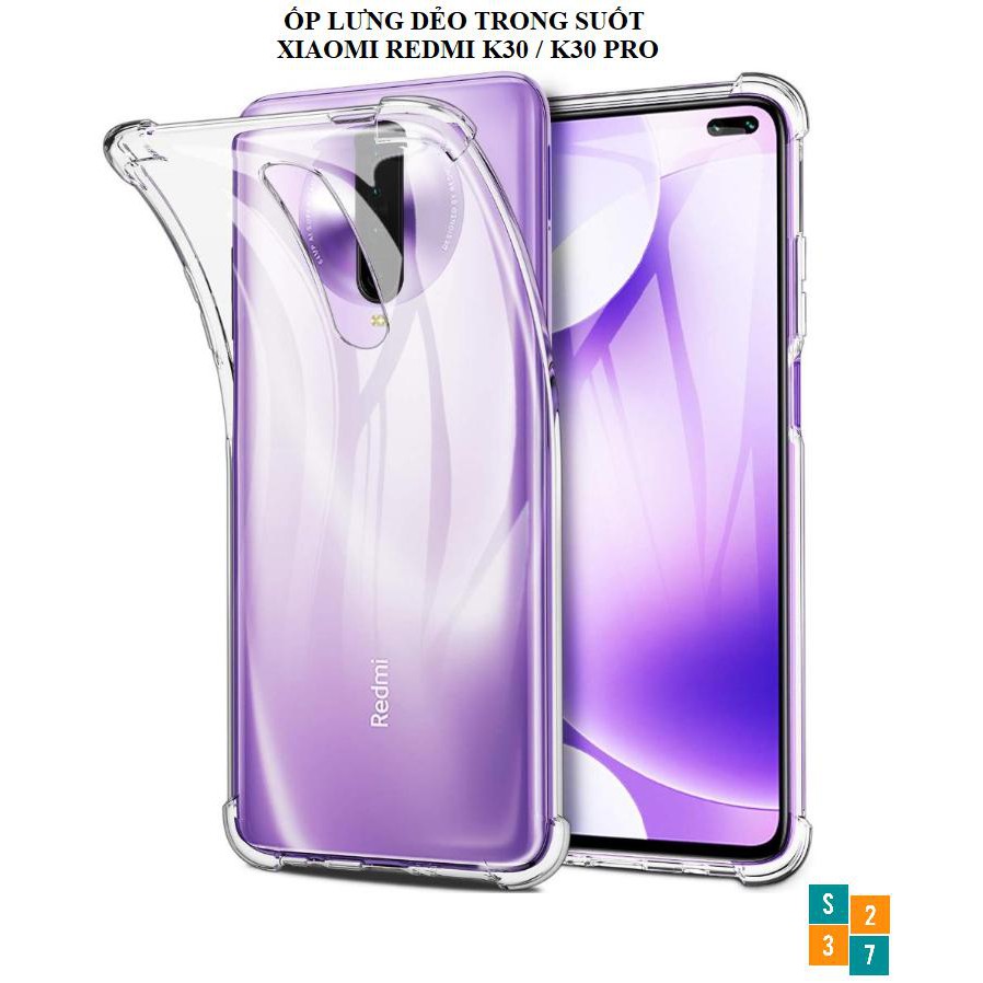 Ốp lưng Xiaomi K30 , K30 Pro Ốp dẻo PU 6D trong suốt Silicone chống sốc 4 góc cao cấp