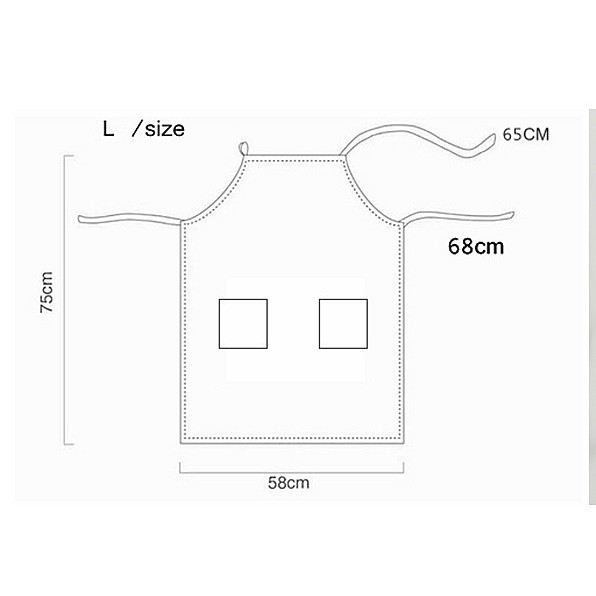 Tạp dề cotton có túi họa tiết icon dễ thương - hatimoon - HTD22202