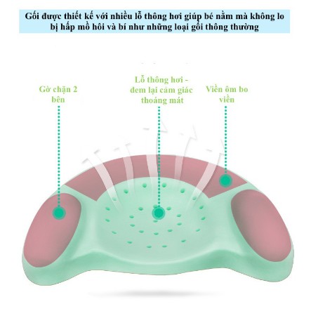 Gối chống méo, bẹp đầu Babymoov an toàn khi sử dụng cho trẻ sơ sinh