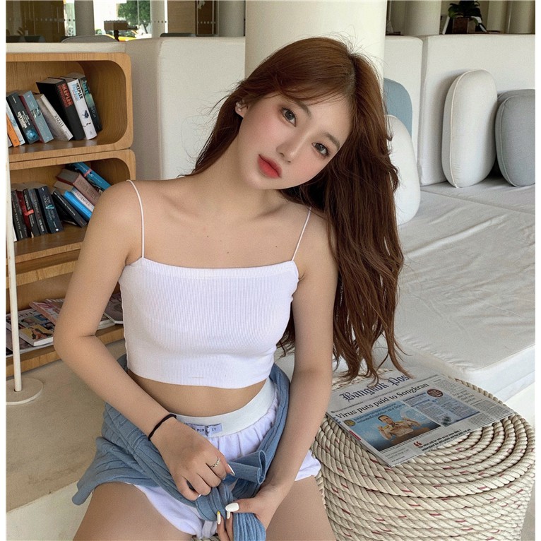  Áo Croptop Trễ Vai Màu Trơn Thiết Kế Ôm Sát Quyến Rũ | BigBuy360 - bigbuy360.vn