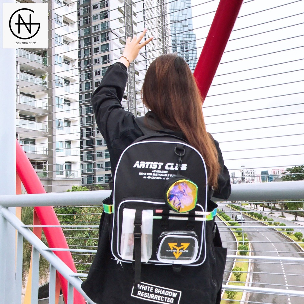 Balo Đi Học Nam Nữ Đẹp Học Sinh Hologram Dạ Phản Quang Phát Sáng  BL DQ AT 01