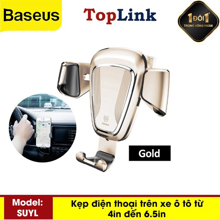 Giá Đỡ Điện Thoại Ô Tô Baseus Gravity Car Mount - Giá Đỡ Điện Thoại Ô Tô Cửa Gió Điều Hòa - TopLink