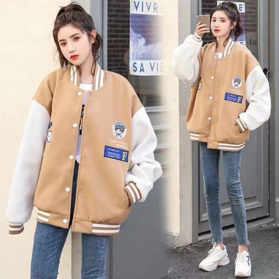 Áo Khoác Bóng Chày Phối Màu Phong Cách Hàn Quốc Thời Trang Cho Nữ | BigBuy360 - bigbuy360.vn