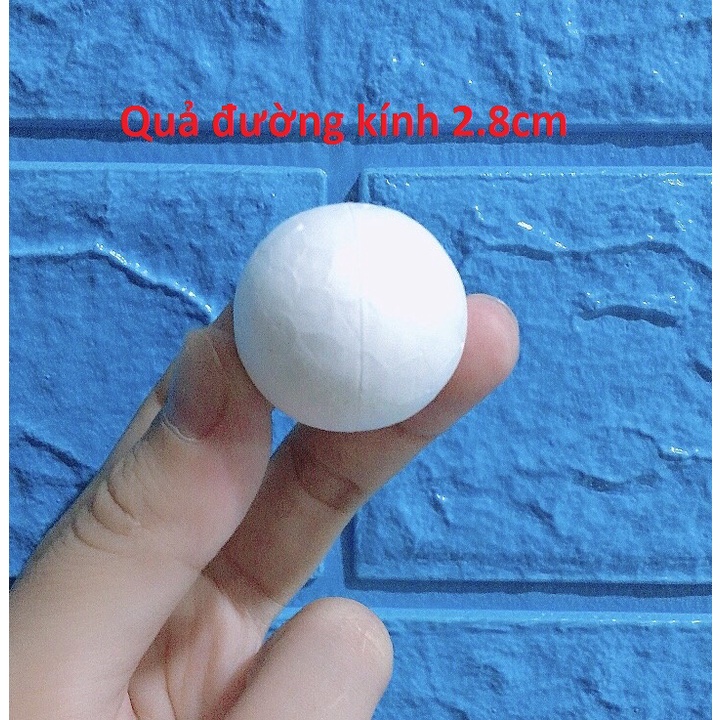 Cầu tròn xốp đường kính từ 4cm, 6cm, 8cm, xốp tròn, làm lõi hoa, handmade, hoa trang trí, làm mô hình