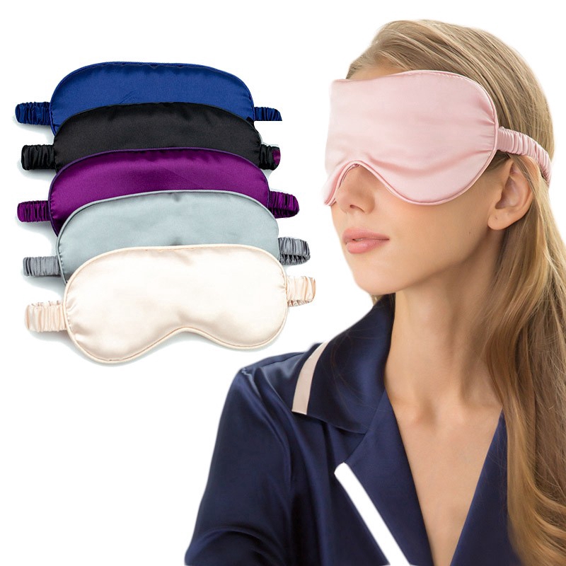 Multicolor Double-Sided Soft Silk Sleeping Eyeshade/ Portable Travel Sleeping Eyes Cover/ Women Men's Blindfold