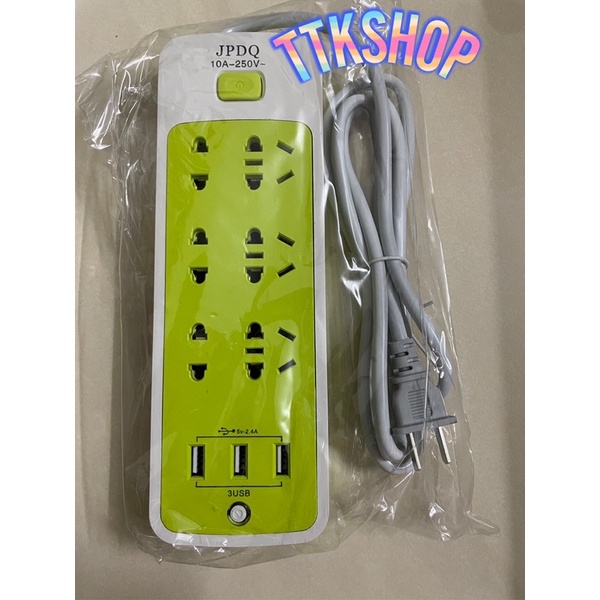 Ổ Cắm Điện Thông Minh Chống Giật - Ổ Điện Tích Hợp Cổng Sạc USB (6 Cổng - 3 Cổng USB)