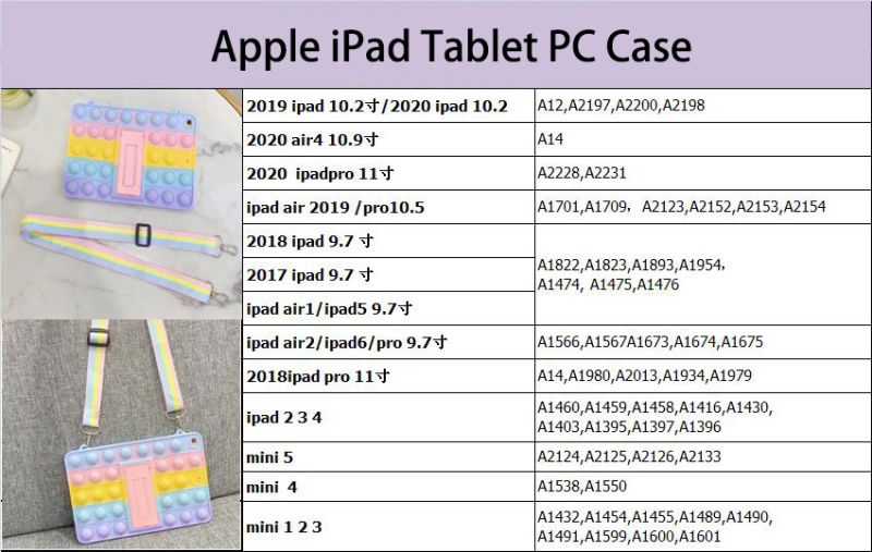 Ốp máy tính bảng kiểu bóng nhấn màu cầu vồng cho IPad 9.7/10.2/10.5 Mini 1/2/3/4/5 Gen 2020 IPad Pro 27.94 cm | WebRaoVat - webraovat.net.vn