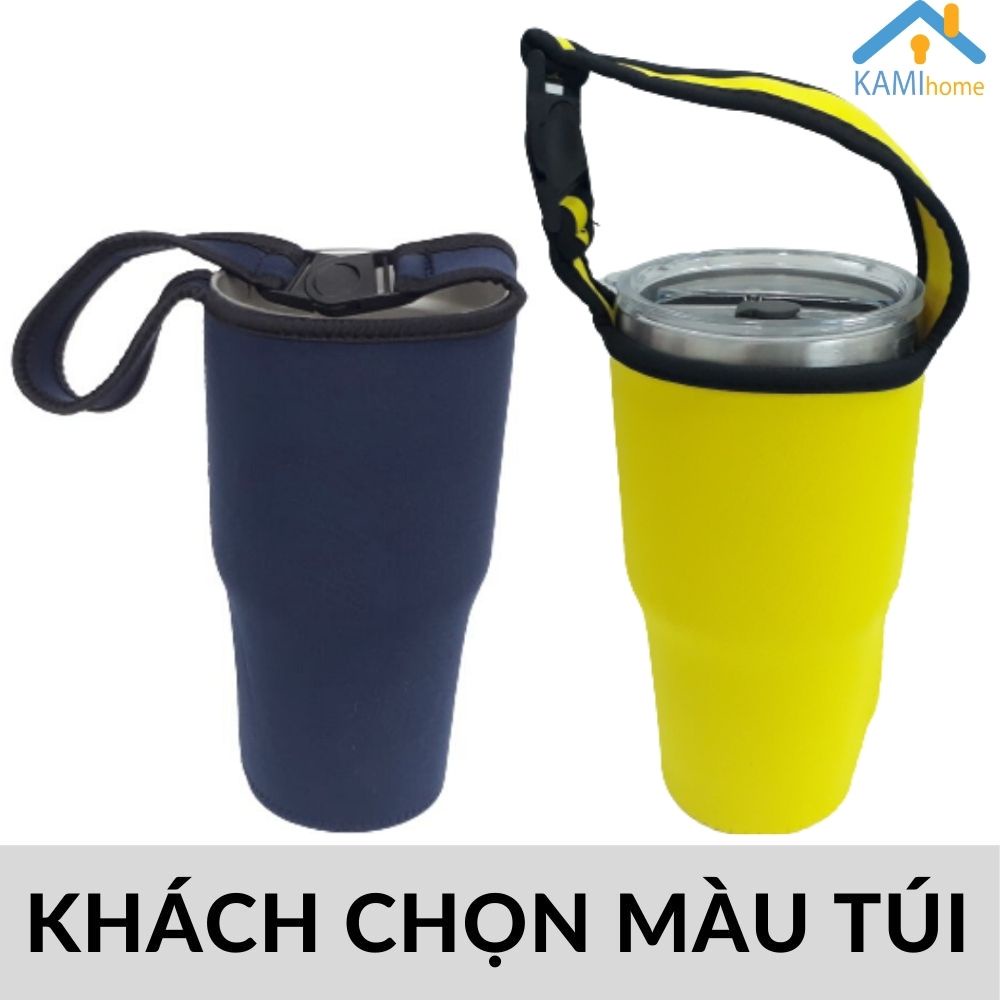 Ly giữ nhiệt Thái Lan 900ml ❤️Kèm Bộ Ống hút❤️ bình uống nước cốc cách nhiệt cao cấp Kami22008