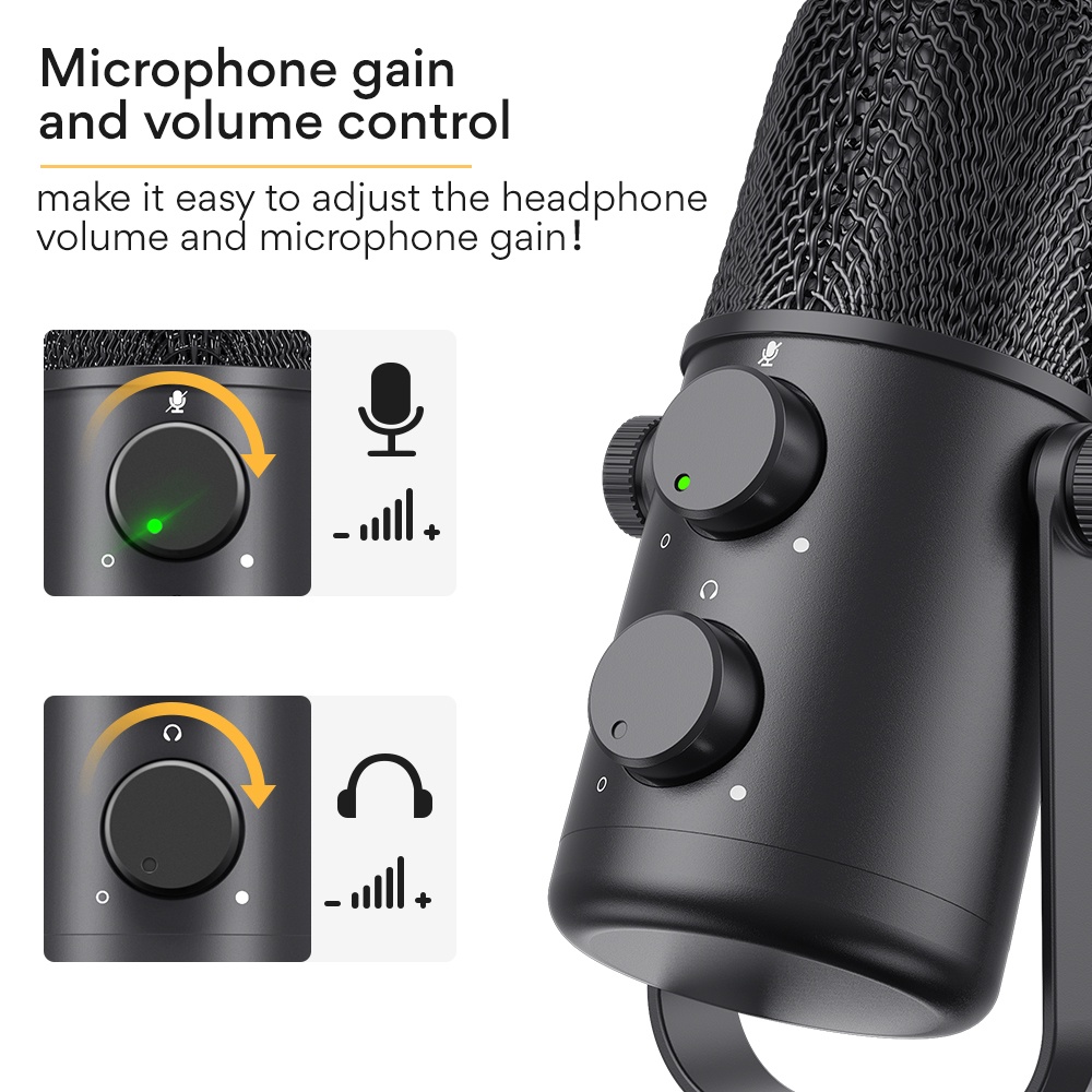 Bộ micro ghi âm usb MAONO AU-902 để bàn cho studio live máy tính xách tay pc