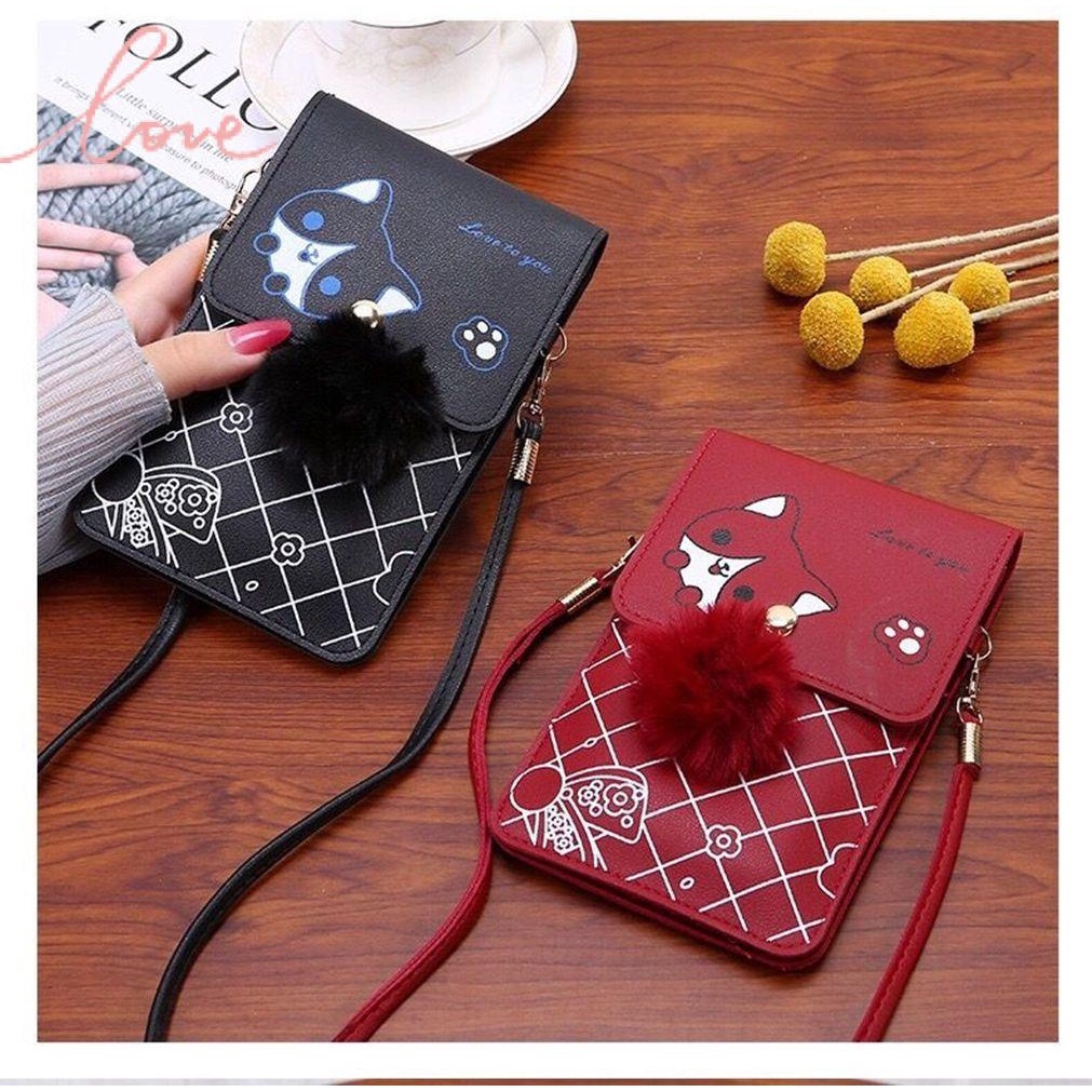 Ví Da PU Mini Đựng Điện Thoại Thời Trang Cho Nữ